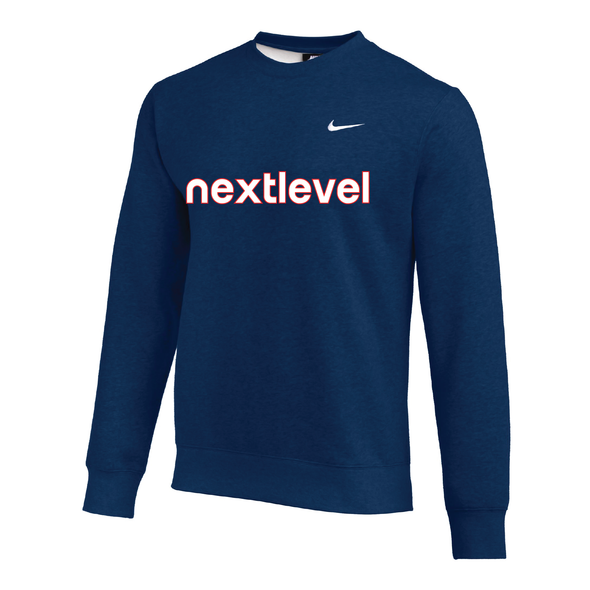 Next Level (Transfer) Nike Team Club Fleece Sweatshirt Navy