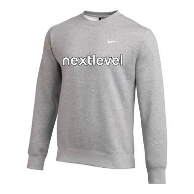 Next Level (Transfer) Nike Team Club Fleece Sweatshirt Grey