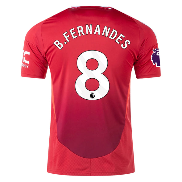 Men's Replica adidas B.Fernandes Manchester United Home Jersey 24/25