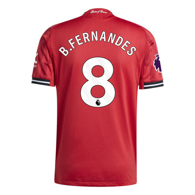 Men's Authentic adidas B. Fernandes Manchester United Home Jersey 25/26