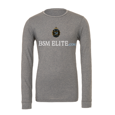 BSM Elite Bella + Canvas Long Sleeve Triblend T-Shirt Grey