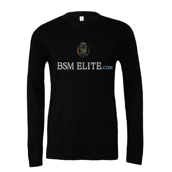 BSM Elite Bella + Canvas Long Sleeve Triblend T-Shirt Black