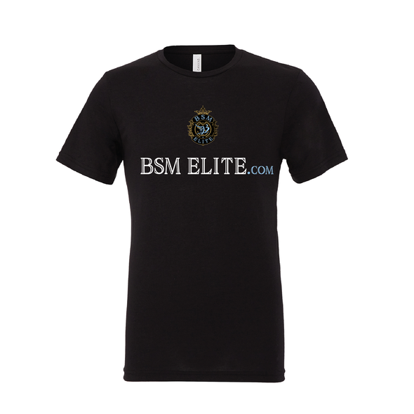 BSM Elite Bella + Canvas Short Sleeve Triblend T-Shirt Solid Black