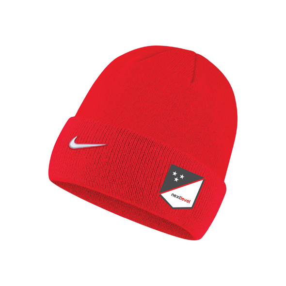 Next Level Nike Knit Cuff Beanie Red