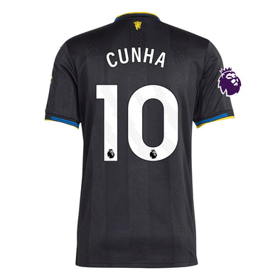 Men's Authentic adidas Cunha Manchester United Third Jersey 25/26