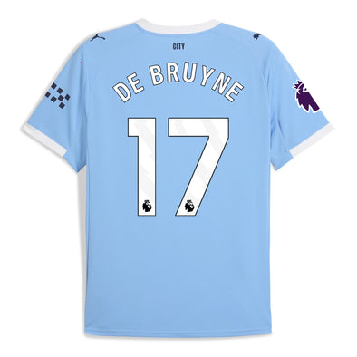 Men's Replica Puma De Bruyne Manchester City Home Jersey 25/26