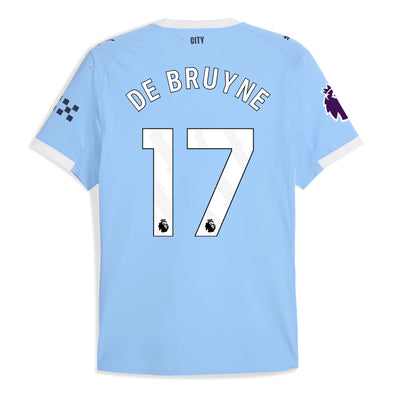 Men's Authentic Puma De Bruyne Manchester City Home Jersey 25/26
