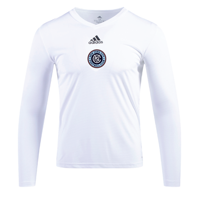 NYCFC Boys Select adidas Base Compression Tee White
