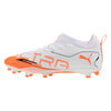 Puma Ultra 5 Match FG/AG Junior Firm Ground Soccer Cleat -White/Black-Glowing Red