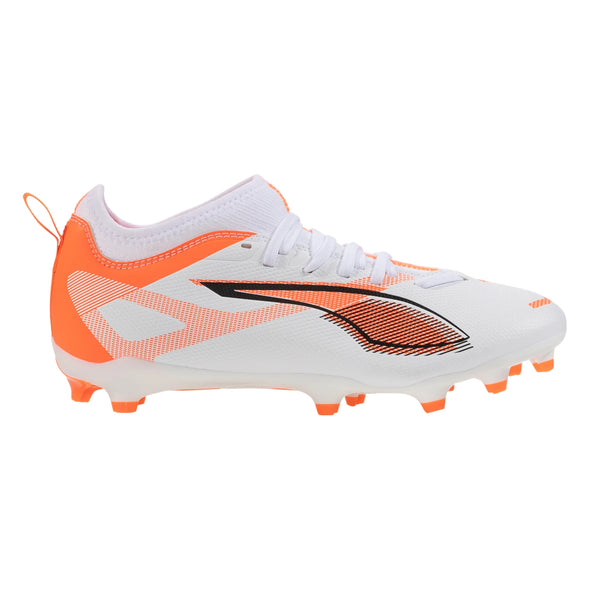 Puma Ultra 5 Match FG/AG Junior Firm Ground Soccer Cleat -White/Black-Glowing Red