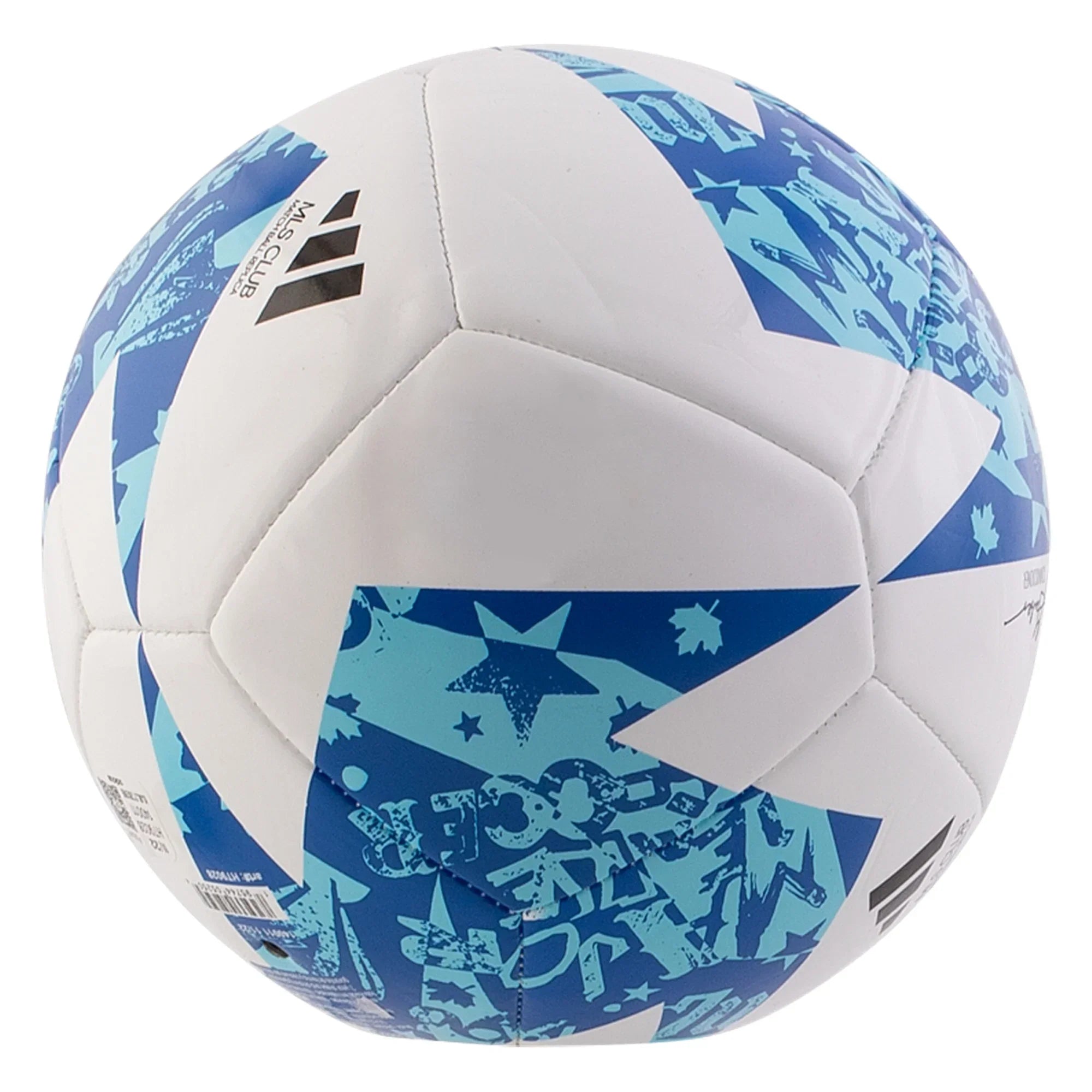 adidas 2022 MLS Club Soccer Ball White Power Blue Team Collegiate Red H57822 Soccer Zone USA