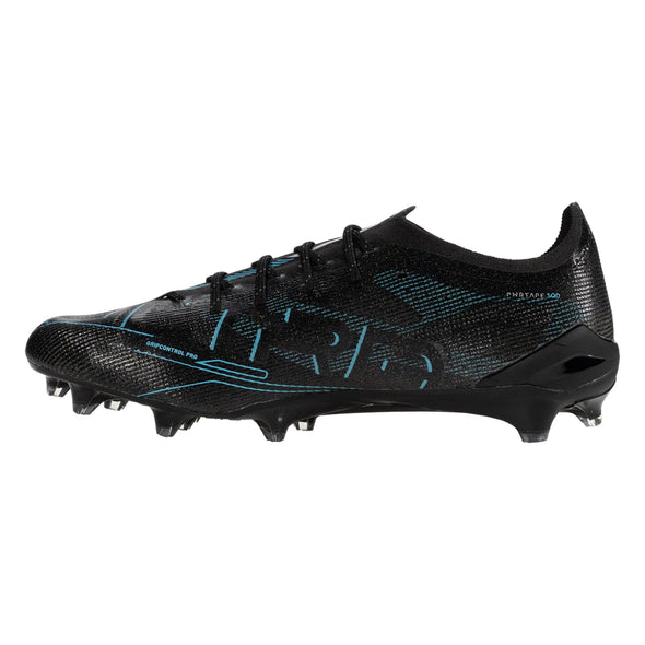 Puma Ultra 5 Ultimate FG Firm Ground Soccer Cleat -Black/Silver/Bright Aqua