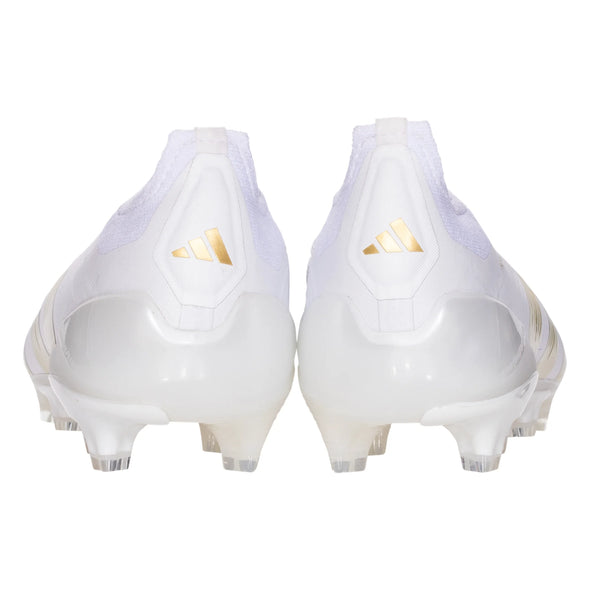 adidas Predator Elite Laceless FG Firm Ground Soccer Cleat - Cloud White / Gold Metallic / Cloud White