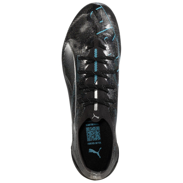 Puma Ultra 5 Ultimate FG Firm Ground Soccer Cleat -Black/Silver/Bright Aqua