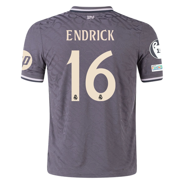 Men's Authentic adidas Endrick Real Madrid Third Jersey 24/25