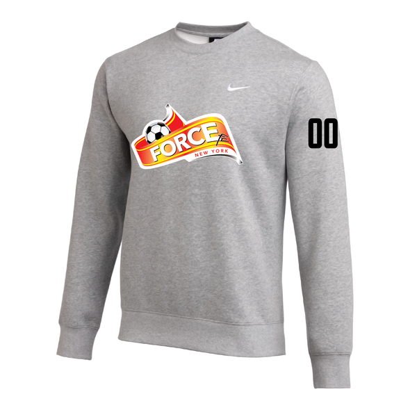 Force Nike Team Club Fleece Sweatshirt Grey