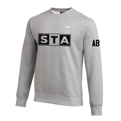 STA Mount Olive Premier Nike Team Club Fleece Sweatshirt Grey