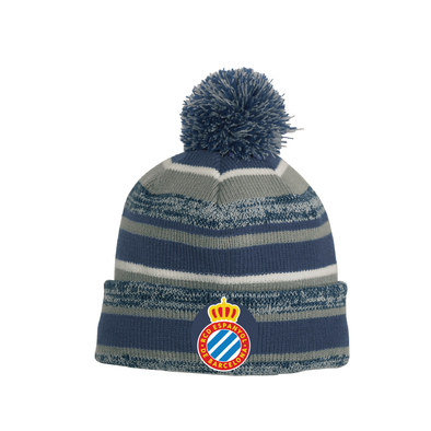 RCD Espanyol New Era Sideline Bobble Beanie Navy