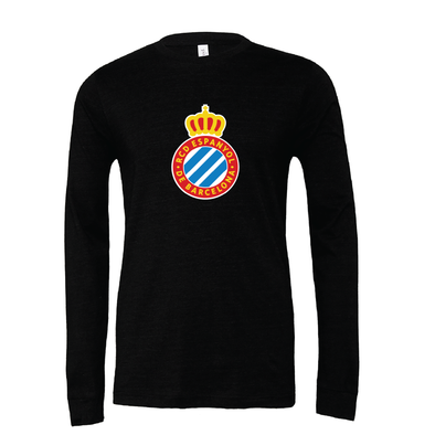 RCD Espanyol Bella + Canvas Long Sleeve Triblend T-Shirt Black