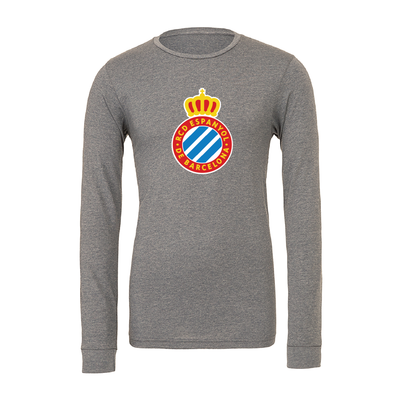 RCD Espanyol Bella + Canvas Long Sleeve Triblend T-Shirt Grey