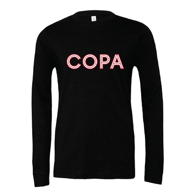 FC Copa (Club Name) Bella + Canvas Long Sleeve Triblend T-Shirt Heather Black