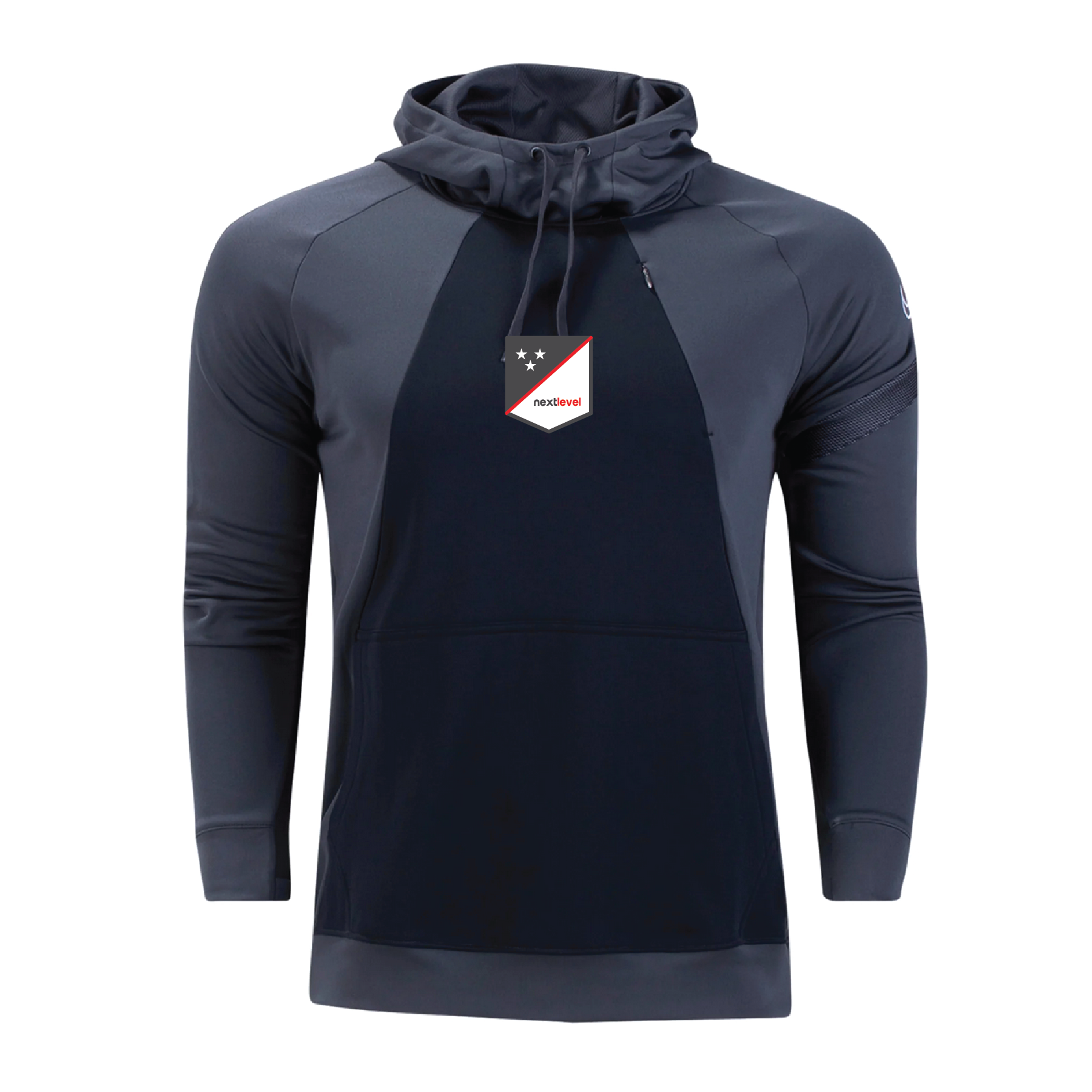Next Level Nike Dry Academy Hoodie Grey Black Soccer Zone USA