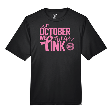 EMSC Competitive Awareness October We Wear Pink SS T-Shirt- Black