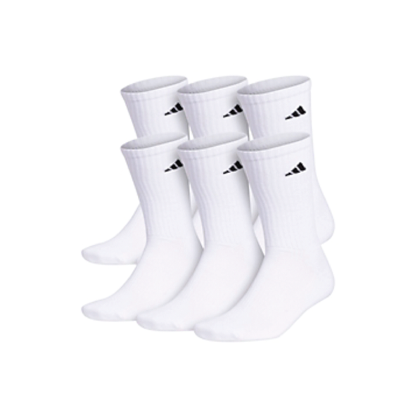 NYCFC Coaches adidas Cushion 3.0 Crew Socks White - 3 Pack