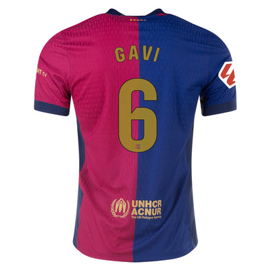 Men's Authentic Nike Gavi Barcelona Home Jersey 24/25