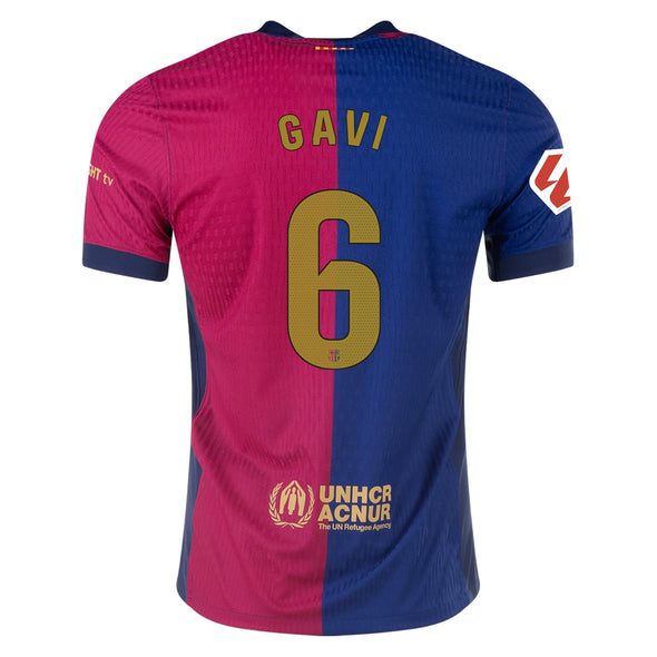 Men's Authentic Nike Gavi Barcelona Home Jersey 24/25