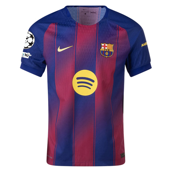 Men's Authentic Nike Lamine Yamal Barcelona Home Jersey 25/26 - UCL