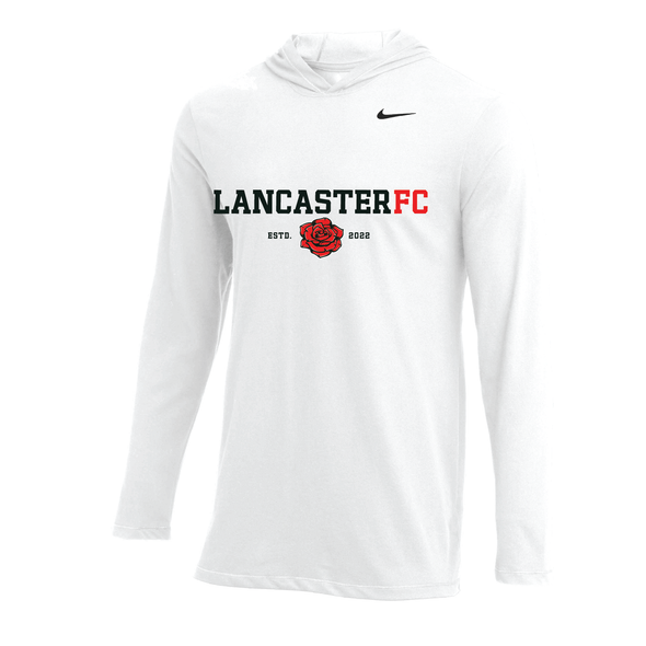 Lancaster FC FAN (Transfer)Nike Long Sleeve Hoodie Tee White