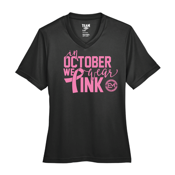 EMSC Competitive Awareness October We Wear Pink SS T-Shirt- Black