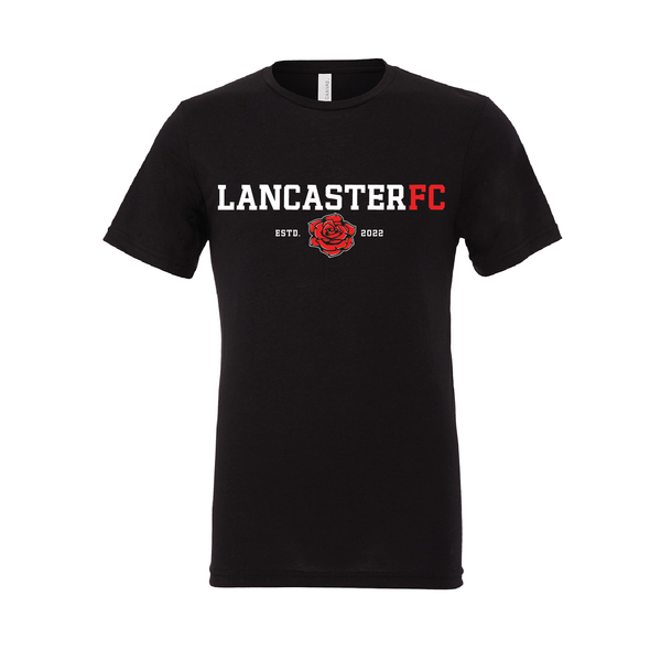 Lancaster FC FAN (Club Name) Bella + Canvas Short Sleeve Triblend T-Shirt Solid Black