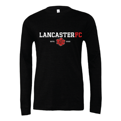 Lancaster FC (Club Name) Bella + Canvas Long Sleeve Triblend T-Shirt Black