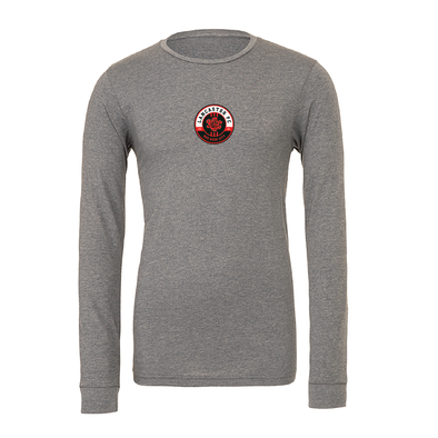 Lancaster FC FAN (Patch) Bella + Canvas Long Sleeve Triblend T-Shirt Grey