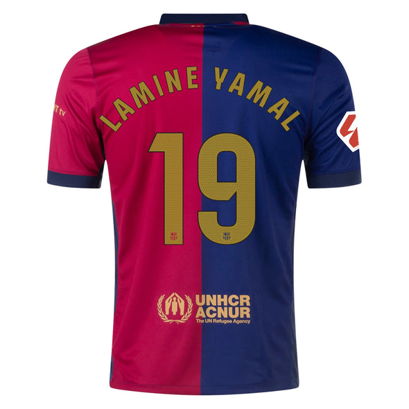 Men's Replica Nike Lamine Yamal Barcelona Home Jersey 24/25