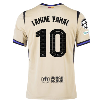 Men's Replica Nike Lamine Yamal Barcelona Away UCL Jersey 25/26
