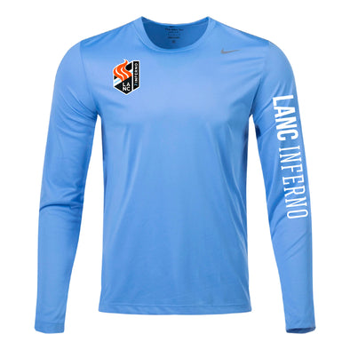 Lancaster Inferno FC Nike Legend LS Shirt Light Blue