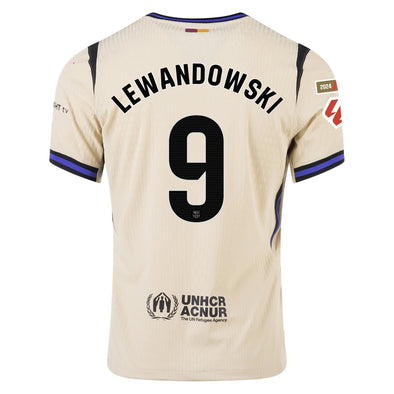 Men's Authentic Nike Lewandowski Barcelona Away Jersey 25/26