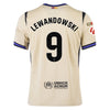 Men's Replica Nike Lewandowski Barcelona Away Jersey 25/26