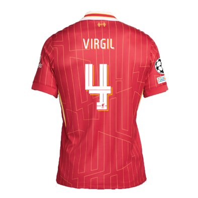 Kid's Replica Nike Virgil Liverpool Home Jersey 24/25- UCL