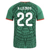 Women's Replica adidas H.Lozano Mexico Home Jersey 2026 - Ships by 12/10