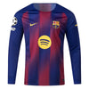 Men's Replica Nike Lamine Yamal Barcelona Long Sleeve Home Jersey 25/26 - UCL