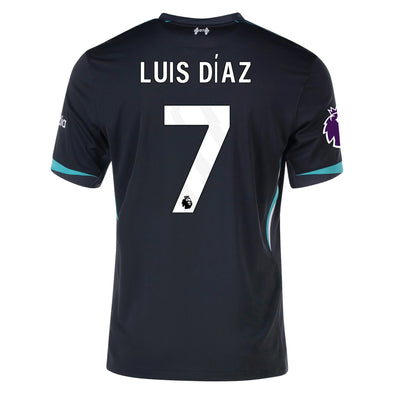 Kid's Replica Nike Luis Diaz Liverpool Away Jersey 24/25