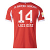 Men's Replica adidas Luis Diaz Bayern Munich Home Jersey 25/26