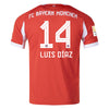 Men's Authentic adidas Luis Diaz Bayern Munich Home Jersey 25/26
