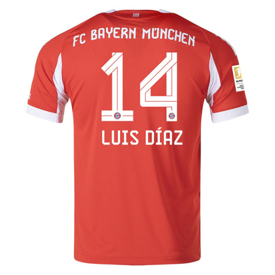Men's Authentic adidas Luis Diaz Bayern Munich Home Jersey 25/26