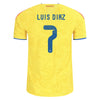 Men's Authentic adidas Luis Diaz Colombia Home Jersey 2026 - Ships by 12/10