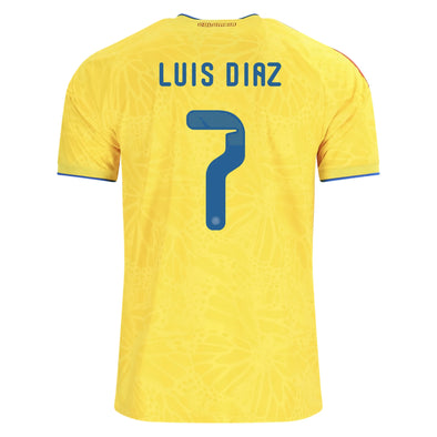 Men's Replica adidas Luis Diaz Colombia Home Jersey 2026 - Ships by 12/10